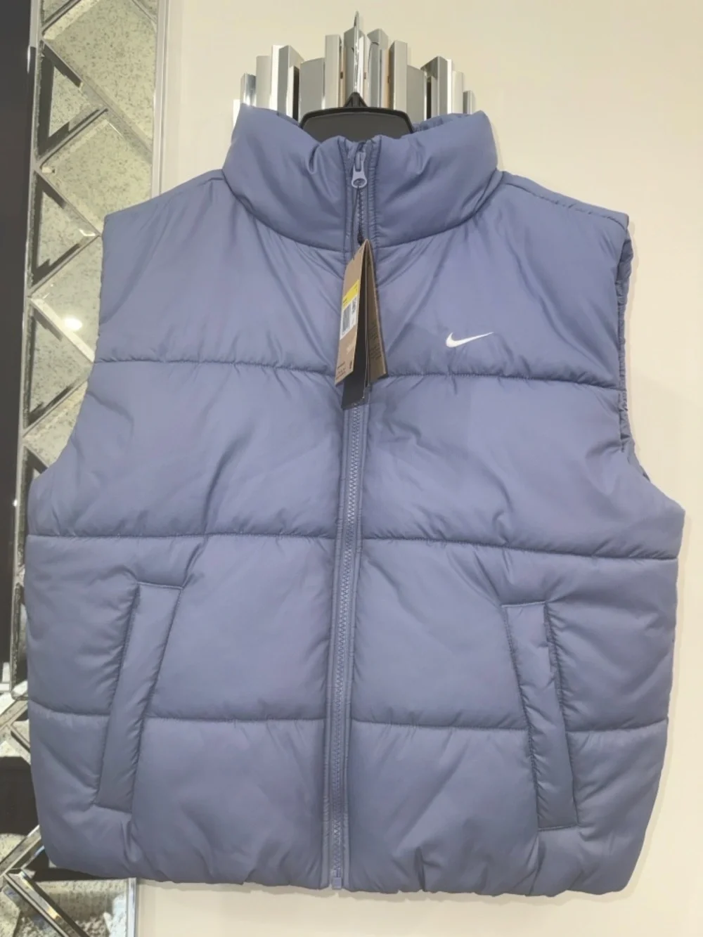 NWT Nike dusty blue like Puffer Vest thermal fit